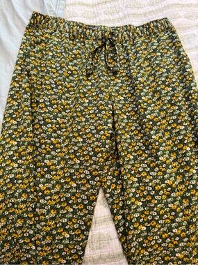 Toad&Co Green Floral Print Joggers